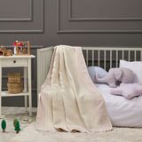 LaFiny - Petal Bebek Battaniye %70 Bambu %30 Mikro Kumaş 110CM x 150CM-Pembe