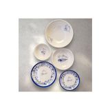 Lagom Kaymaz tabanlı melamin yemek takımı marine set 4 kişilik 17 parça