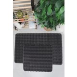 Lagom Life Koyugri Banyo Paspas Takımı Ikili Peluş Halı Kaymaz Taban 50x90 Cm + 50x60 Cm
