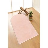 Lagom Life Seccade Peluş Namazlık Overloklu - Pembe - 70 x 120 cm