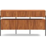 Lagoma Harmonia Konsol Ahşap Çekmece ve Kapak Metal Ayak - 140 cm - Ceviz
