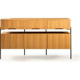 Lagoma Harmonia Konsol Ahşap Çekmece ve Kapak Metal Ayak - 140 cm - Meşe
