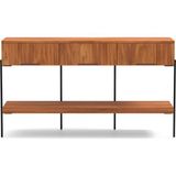 Lagoma Harmonia Konsol Ahşap Çekmece ve Raf Metal Ayak - 140 cm - Ceviz