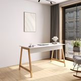 Lagomood Denge Çalışma Masası 120 cm Beyaz Meşe - 120 cm - Beyaz - Meşe