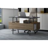 Lagomood Ironi Çalışma Masası Antrasit Ceviz - Y: 74 cm D: 60 cm G: 120 cm - Gri