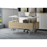 Lagomood Ironi Çalışma Masası Beyaz Meşe - Y: 74 cm D: 60 cm G: 120 cm - Meşe - Beyaz
