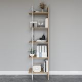 Lagomood Poly Kitaplık Beyaz Meşe - Beyaz - Meşe