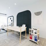 Lagomood Zenith Çalışma Masası Kitaplık Takımı 150cm Beyaz Meşe - 60x150 - Beyaz - Meşe