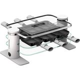 Lagrange Raclette Makinesi 6 Kişilik, 750 W, Cam Plakalar, Kolay Temizlik Için Çıkarılabilir Üst Plaka, Entegre Tava Dayanağı, Basit Tasarım, Açma/kapama Düğmesi, 079601 - Siyah