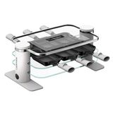 Lagrange Raclette Makinesi 6 Kişilik, 750 W, Cam Plakalar, Kolay Temizlik İçin Çıkarılabilir Üst Plaka, Entegre Tava Dayanağı, Basit Tasarım, Açma/Kapama Düğmesi, 079601