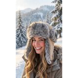 LAGRANZE Kadın Kürklü Ushanka Şapka