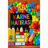 lagun reklam dijital baskı merkezi Karne Hatırası Fotoğraf Çekim Panosu 100x150 cm | Vinil Branda | Okul Öncesi, Anaokulu ve İlkokul Mezuniyet Arka Fon