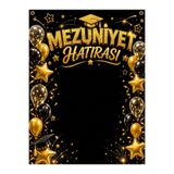lagun reklam dijital baskı merkezi Mezuniyet Hatırası Okul Pano Branda 150cm X 200cm Siyah