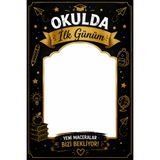 lagun reklam Okulumda İlk Günüm Fotoğraf Brandası 100x150 cm | İlkokul İlk Gün Fotoğraf Panosu | Okul Açılış Hatıra Brandası | Vinil