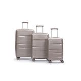 Laguna dalgalı silikon valiz 3’lü set