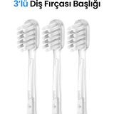 Laifen Beyaz 3'lü Diş Fırçası Başlığı