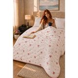 Laila Kapitone Pamuklu Çift Kişilik 200 x 230 cm Çok Amaçlı Yatak Örtüsü / Pike