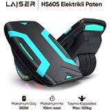 Laiser HS605 Elektrikli Paten 350W LED Işıklı - Siyah - Yeşil - 12 - 14 Yaş