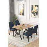 Lajibu Yoyo Atlantik Sabit 70X120 Mutfak Masası Takımı, Yemek Masası Takımı, 4 Antrasit Sandalye