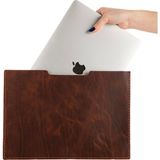 L'ajor %100 Deri Kahverengi Macbook Air 13.3" Laptop Kılıfı - 13.3 inç