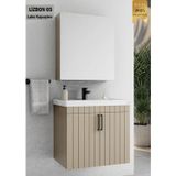 Lake Kapuçino 65 Cm Banyo Dolabı İle Estetik