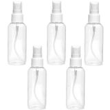 Lakeer 100 ml Plastik Boş Sprey Şişesi Doldurulabilir İnce Sis Parfüm Atomizer Dezenfektan Seyahat Güzellik Makyaj için (5'li Paket)