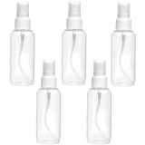 Lakeer 100 ml Plastik Boş Sprey Şişesi Doldurulabilir İnce Sis Parfüm Atomizer Dezenfektan Seyahat Güzellik Makyaj için (5'li Paket)
