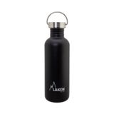 Laken Paslanmaz Çelik Basik Şişe 1 lt Black Termos
