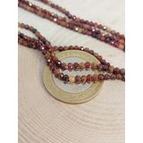 Lal (Garnet - Granat ) Taşı YARIM Dizi 2mm (17cm uzunluğundadır) (41260)