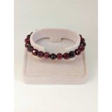 Lal (Granat) (Garnet) Taşı Faset Kesim 8mm Unisex Bileklik (42515-tek)