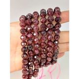 Lal (Granat) (Garnet) Taşı Faset Kesim Dizi 8mm