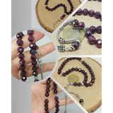 Lal (Granat) (Garnet) Taşı Üst Segment Faset Kesim 33lük Tesbih 8mm (42515)