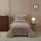 Lal Home Deco Loria Tek Kişilik Peluş Yatak Örtüsü 160X220CM - Wellsoft Yumuşak Dokulu Kahverengi - 160 x 220 cm