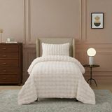 Lal Home Deco Loria Tek Kişilik Peluş Yatak Örtüsü 160X220CM - Wellsoft Yumuşak Dokulu Krem - 160 x 220 cm