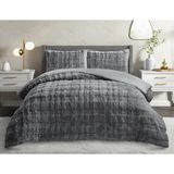 Lal Home Deco Sienna Çift Kişilik Yatak Örtüsü Seti 220X240CM - 2 Yastıklı Lüks Yumuşak Dokulu - Siyah - 220 x 240 cm