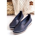 Lal Shoes & Bags Barve ( %100 ) Hakiki Deri Rahat Kadın Babet-lacivert