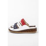 Lal Shoes & Bags Bern Kadın Hakiki Deri Terlik-mavi