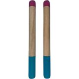 Lala Toys Eğitici Ahşap Ritim Çubuğu - 1 Çift (2 Adet) - Mavi - Kırmızı
