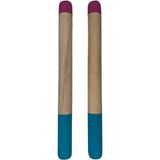 Lala Toys Eğitici Ahşap Ritim Çubuğu -12 Çift (24 Adet) - Kırmızı - Mavi