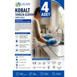 LALAN 4lü KOBALT BULAŞIK VE GENEL TEMİZLİK ELDİVENİ (NRFL002) - Mavi - S