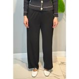 Lale Butik Büyük Beden Triko Bolpaça Pantolon 2518 Siyah