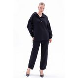 Lale Butik Dantel Detay Tunik Pantolon Takım 19467 Siyah