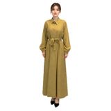 Lale Butik Kadın Düğmeli Modal Tesettür Elbise, Yeşil, 1 Beden