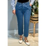 Lale Butik Kadın Mom Jean Pantolon 16031 Mavi