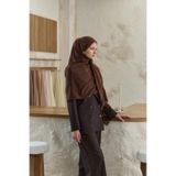 Lale Butik QEF Scarf Soft Line Pamuk Şal, 100 x 200 cm, Acı Kahve, Kadın