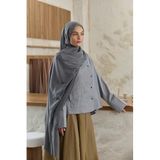 Lale Butik QEF Scarf Soft Line Pamuk Şal, 100 x 200 cm, Antrasit, Kadın