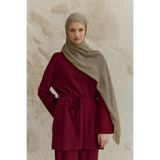 Lale Butik QEF Scarf Soft Line Pamuk Şal, 100 x 200 cm, Bej