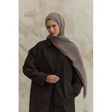 Lale Butik QEF SCARF Soft Line Pamuk Şal, 100 x 200 cm, Kahve