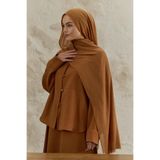 Lale Butik QEF Scarf Soft Line Pamuk Şal, 100 x 200 cm, Tarçın