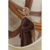 Lale Butik QEF Scarf Soft Line Pamuk Şal, 100 x 200 cm, Vizon